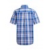 Chaps Blue/White Plaid Short Sleeve Shirt